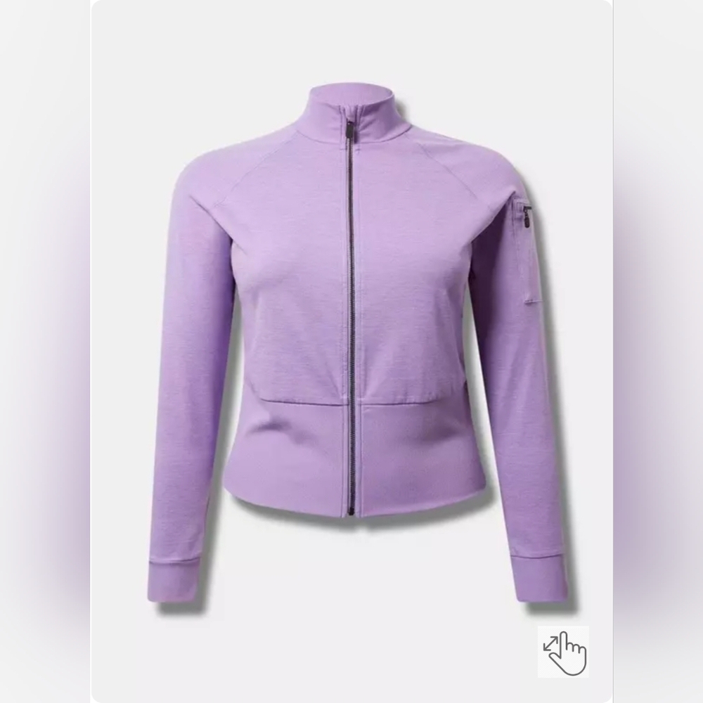 Torrid Super Soft Performance Jersey Funnel Neck Zip Jacket